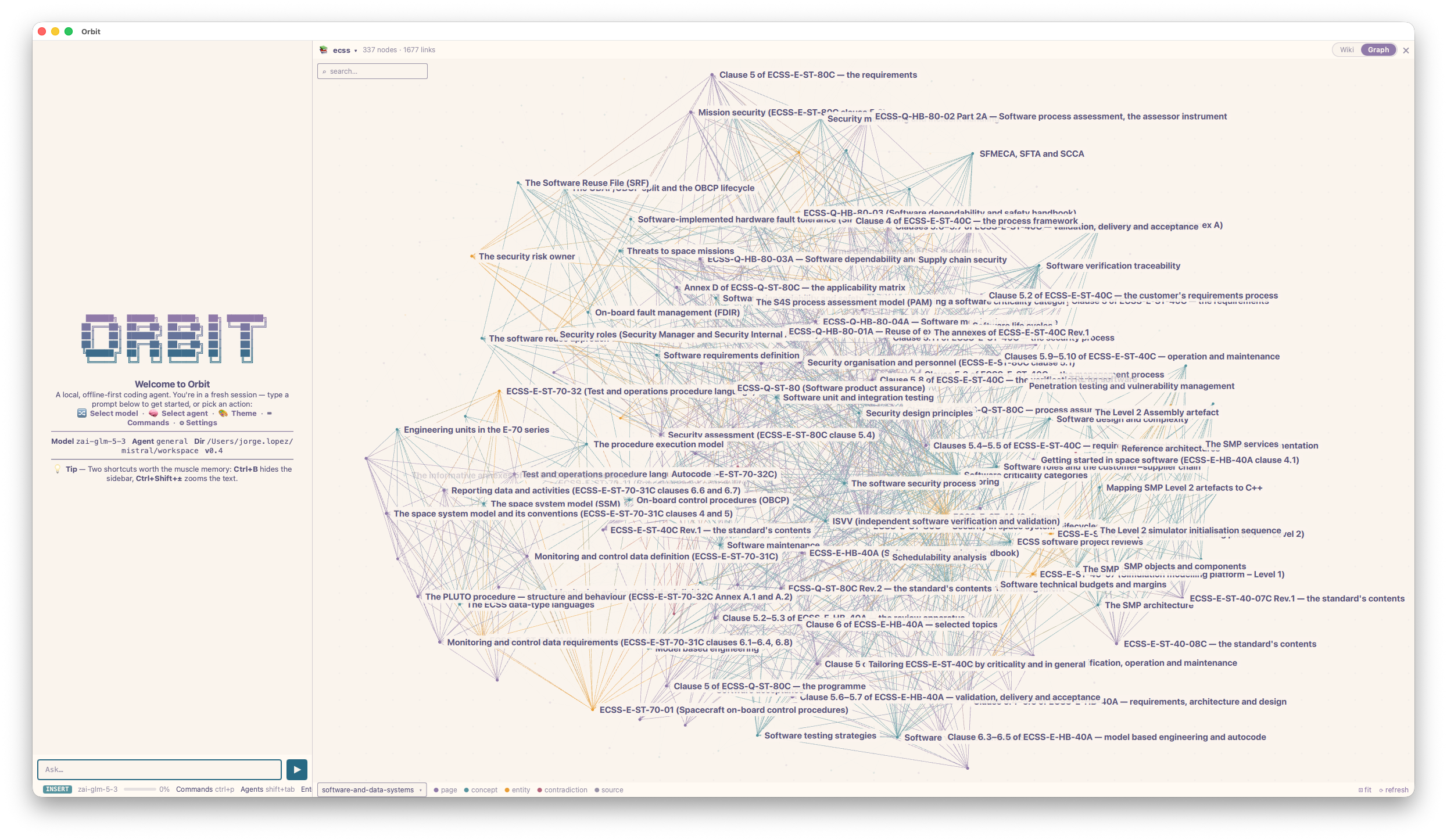 ORBIT knowledge graph explorer